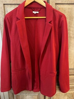 Maurices Red Open-Front Blazer